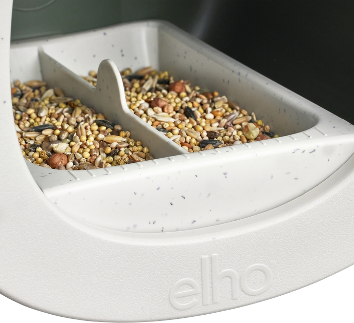 essential vogelfutterhaus 18cm faseriges grau